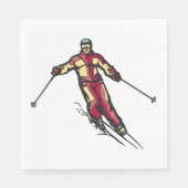 Downhill Skier Servet (Voorkant)