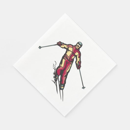 Downhill Skier Servet (Hoek)