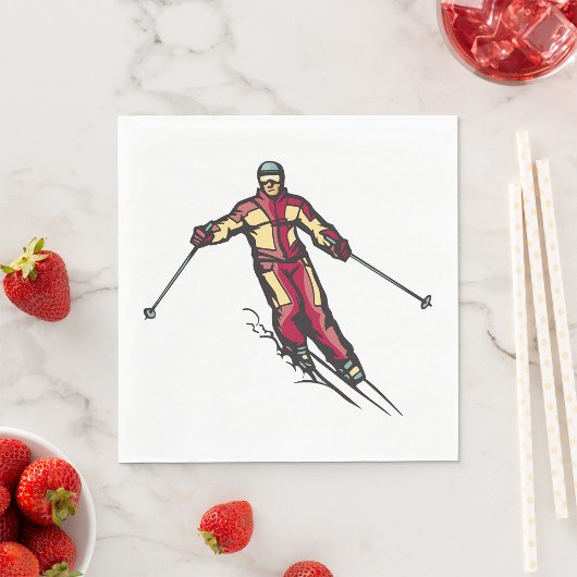 Downhill Skier Servet