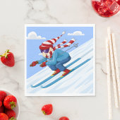 Downhill Skier Servet