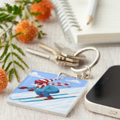 Downhill Skier Sleutelhanger