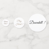 Downhill Skier Sport Birthday Confetti (Achterkanten)