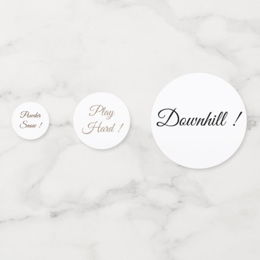 Downhill Skier Sport Birthday Confetti