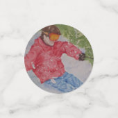 Downhill Skier Sport Birthday Confetti (Kleine voorkant)