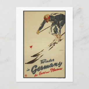 Downhill Skier - Sportbeoefening en Plezier Briefkaart