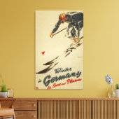 Downhill Skier - Sportbeoefening en Plezier Canvas Afdruk (Insitu (Woonkamer))