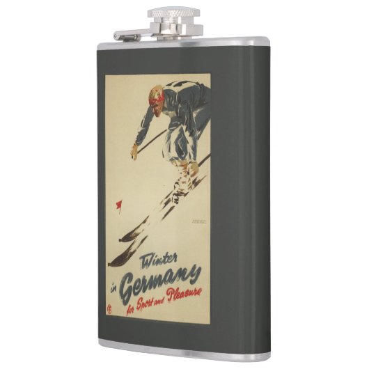 Downhill Skier - Sportbeoefening en Plezier Heupfles (Links)