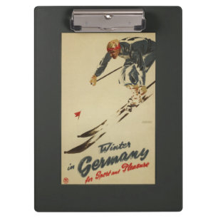 Downhill Skier - Sportbeoefening en Plezier Klembord