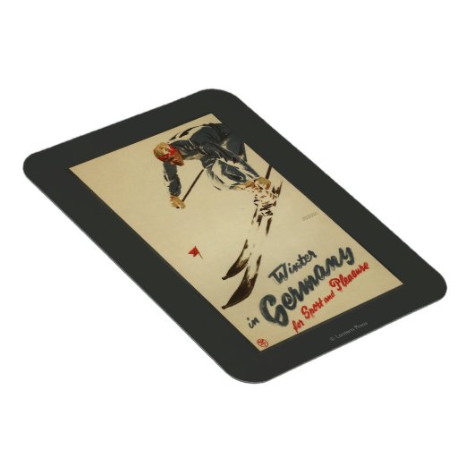 Downhill Skier - Sportbeoefening en Plezier Magneet (Rechterzijde)