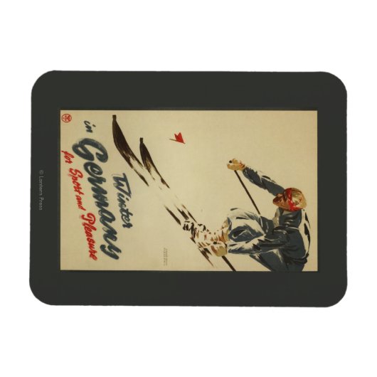 Downhill Skier - Sportbeoefening en Plezier Magneet (Horizontaal)