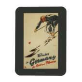 Downhill Skier - Sportbeoefening en Plezier Magneet (Verticaal)