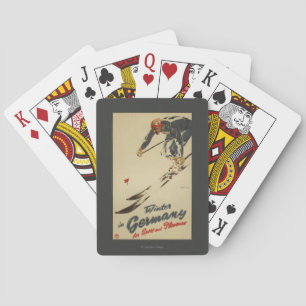 Downhill Skier - Sportbeoefening en Plezier Pokerkaarten