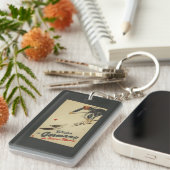 Downhill Skier - Sportbeoefening en Plezier Sleutelhanger (Voorkant Rechts)