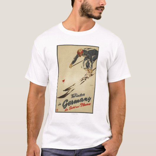 Downhill Skier - Sportbeoefening en Plezier T-shirt (Voorkant)