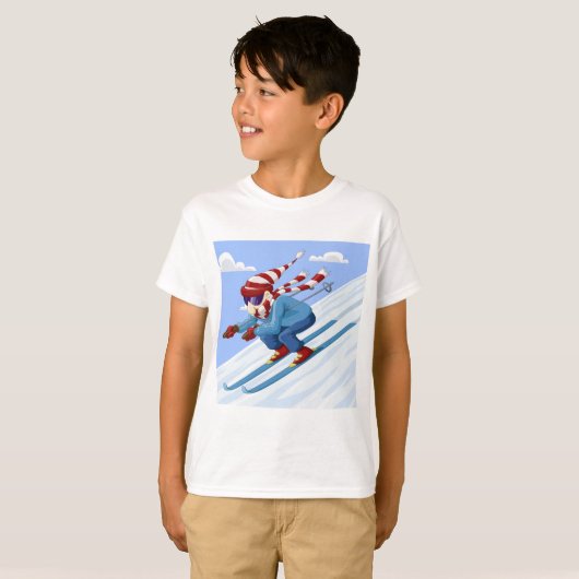 Downhill Skier T-shirt (Voorkant volledig)