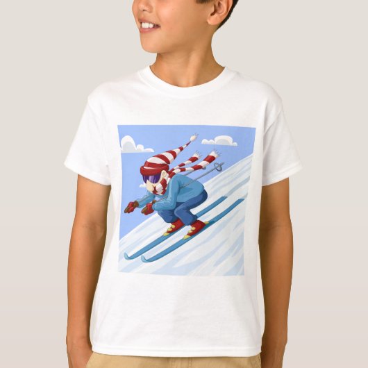 Downhill Skier T-shirt (Voorkant)