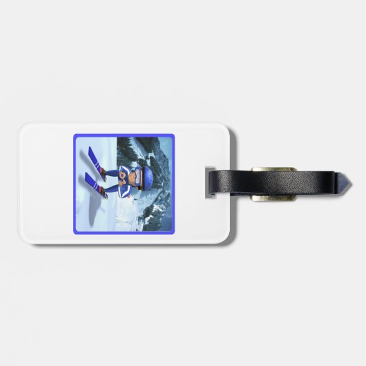 Downhill Skiing 2 Bagagelabel (Achterkant horizontaal)