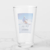 Downhill Skiing Funny Motivatie Snow Ski Glas (Achterkant)
