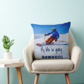 Downhill Skiing Funny Motivatie Snow Ski Kussen (Stoel)