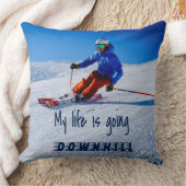 Downhill Skiing Funny Motivatie Snow Ski Kussen (Deken)