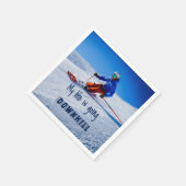 Downhill Skiing Funny Motivatie Snow Ski Servet (Hoek)