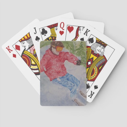 DOWNHILL SKIING PLAYCARDS POKERKAARTEN (Achterkant)