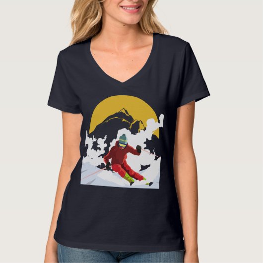 Downhill Skiing T-shirt (Voorkant)