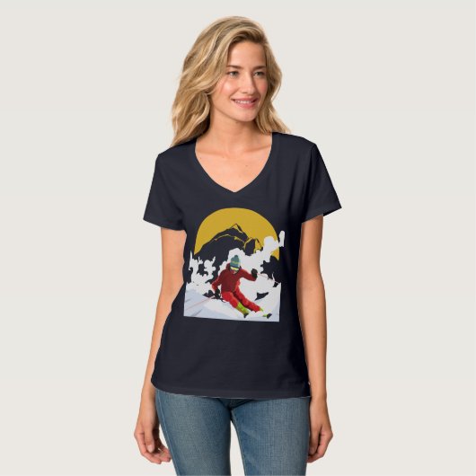 Downhill Skiing T-shirt (Voorkant volledig)