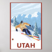 Downhill SneeuwskierUtah Poster (Voorkant)