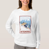 Downhill SneeuwskierWyoming T-shirt (Voorkant)