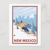 Downhill Snow SkierNew Mexico Briefkaart (Voorkant)