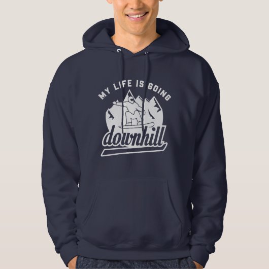 Downhill Snowboarding Hoodie (Voorkant)