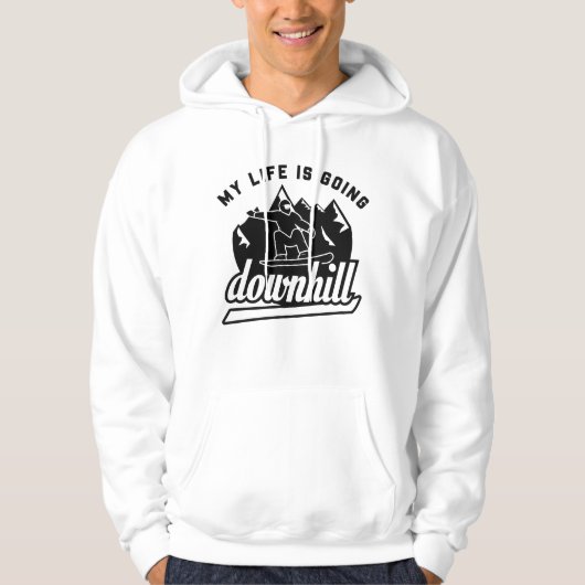 Downhill Snowboarding Hoodie (Voorkant)