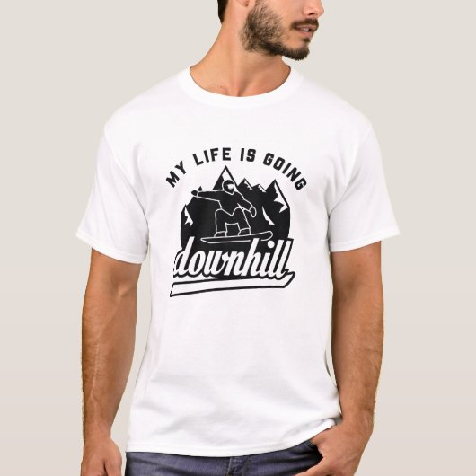 Downhill Snowboarding T-shirt (Voorkant)