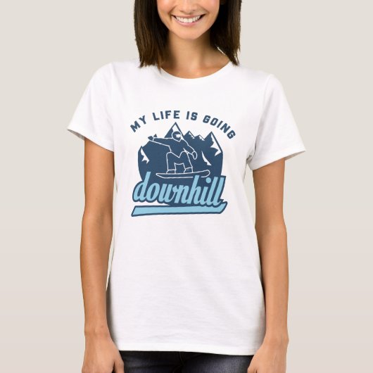 Downhill Snowboarding T-shirt (Voorkant)