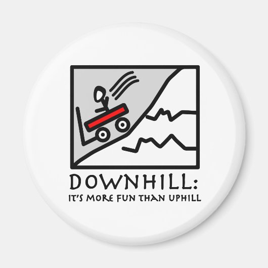 Downhill Thrill Wagon Magneet (Voorkant)