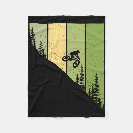 Downhillrijder Mtb - Mountainbiken Fiets Mountainb Fleece Deken (Voorkant)