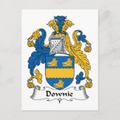 Downie Family Crest Briefkaart (Voorkant)