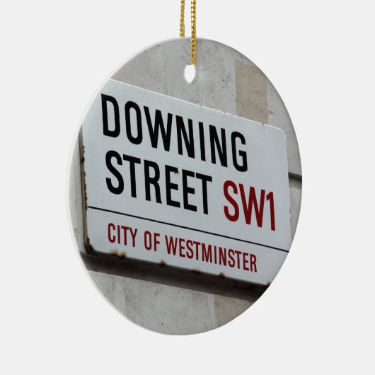 Downing Street Sign Keramisch Ornament (Rechts)