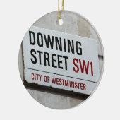 Downing Street Sign Keramisch Ornament (Links)