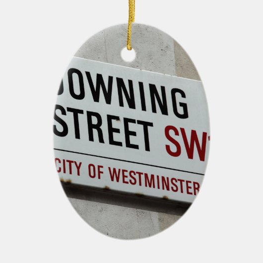Downing Street Sign Keramisch Ornament (Voorkant)