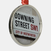 Downing Street Sign Metalen Ornament (Rechts)