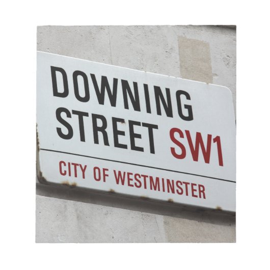 Downing Street Sign Notitieblok (Voorkant)