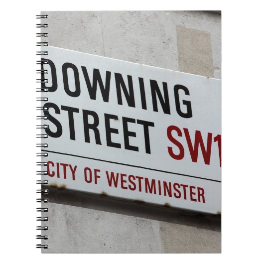Downing Street Sign Notitieboek (Voorkant)