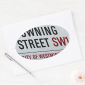 Downing Street Sign Ovale Sticker (Envelop)
