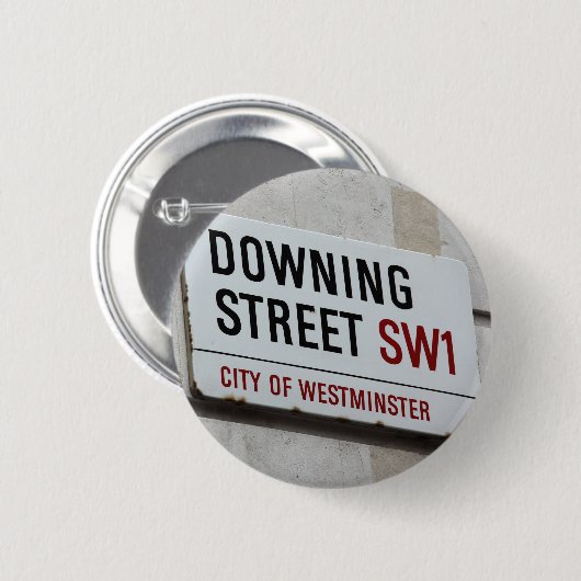 Downing Street Sign Ronde Button 5,7 Cm (Voorkant /achterkant)