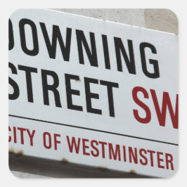 Downing Street Sign Vierkante Sticker