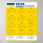 Download 2024 Oekraïne Kalender $5.95 PDF of Poster (Voorkant)
