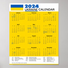 Download 2024 Oekraïne Kalender $5.95 PDF of Poster