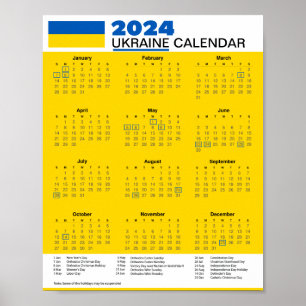 Download 2024 Oekraïne Kalender $5.95 PDF of Poster
